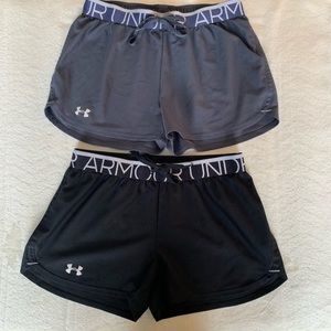 Two pairs of Under Armor shorts! Black & Grey🖤